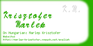 krisztofer marlep business card